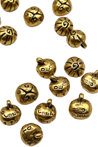 1995 24 kt Gold Plated Round Ball Buttons, Set of 18
