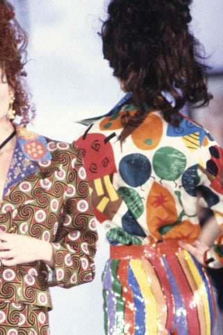 Spring 1993 Todd Oldham Silk Charmeuse Bug Print Blouse