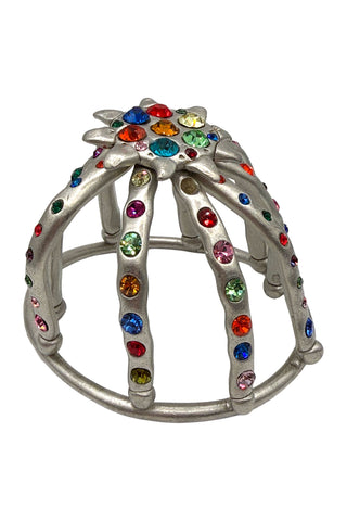 Spring 1995 Silver-Plated Swarovski Crystal Bun Cover