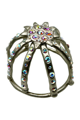 Spring 1995 Silver-Plated AB Swarovski Crystal Bun Cover