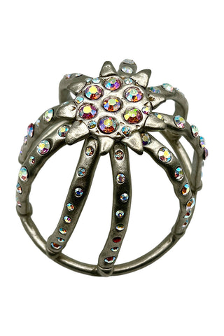 Spring 1995 Silver-Plated AB Swarovski Crystal Bun Cover