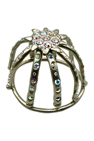 Spring 1995 Silver-Plated AB Swarovski Crystal Bun Cover
