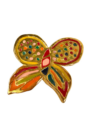 24 kt Gold Plated and Lacquered Butterfly I Belt Buckle