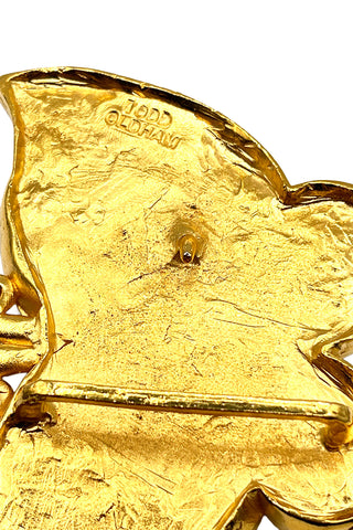 Spring 1993 24 kt Gold Plated and Jeweled Butterfly Belt Buckle