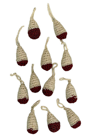 12 Count 1930s Hand Crocheted Drop Buttons