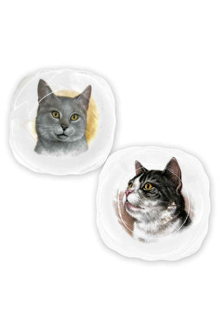 Royal Trent Fine Bone China Cat Plate, Set of 2