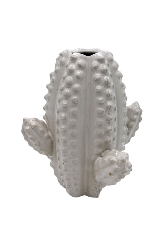 White Ceramic Cactus Vase