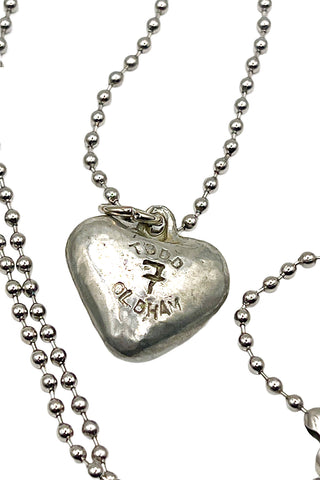 Todd Oldham Vintage Good Luck Heart Necklace with Emerald Swarovski Crystal