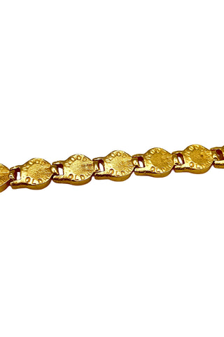Spring 1997 Todd Oldham 24 kt Gold Plated With Orange Swarovski Crystals Bracelet