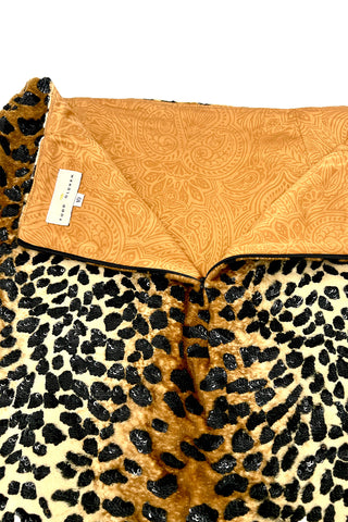 Fall 1997 Todd Oldham Beaded Ocelot Faux Fur Skirt