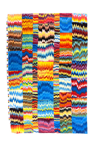 1996 "Chevron Print" Georgette Fabric, 4 Panel Set