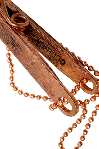 Copper Plated Clothespin Necklace
