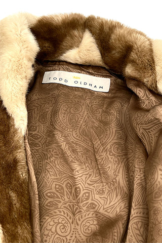 Fall 1995 Todd Oldham Duo Tone Faux-Fur Coat