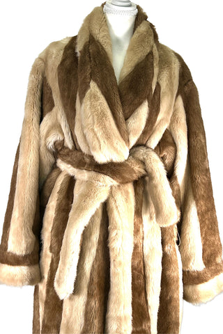 Fall 1995 Todd Oldham Duo Tone Faux-Fur Coat