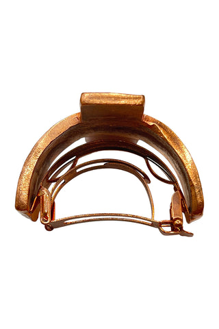 Fall 1994 Todd Oldham Copper Plated Ebonized Cross Shaped Ponytail Cuff With A/B Crystals
