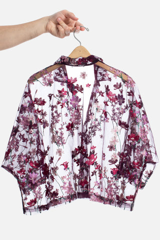 Pink Cosmos Sheer Shirt