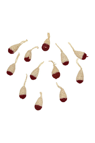 1930s Hand Crocheted Drop Buttons, Set of 12