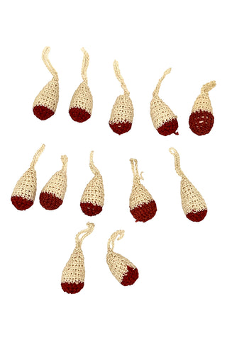 1930s Hand Crocheted Drop Buttons, Set of 12