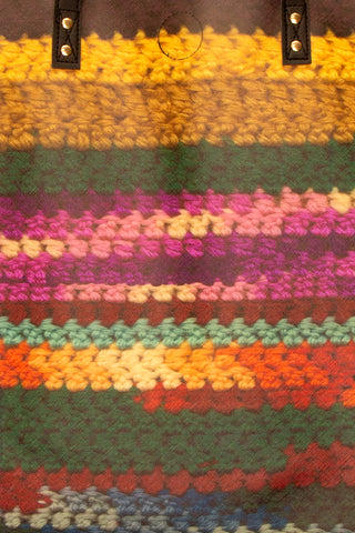 Mega Crochet Variegated Print Tote Bag