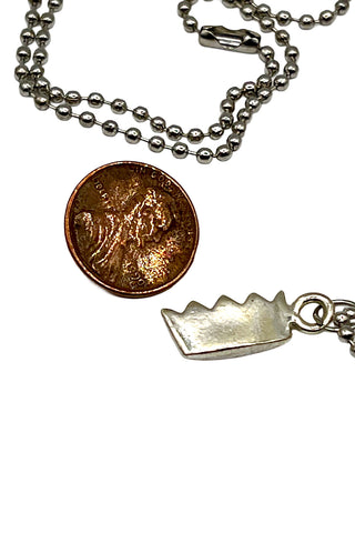 Vintage Todd Oldham Silver-Plated Crown Pendant Necklace