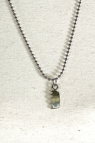 Vintage Todd Oldham Silver-Plated Crown Pendant Necklace