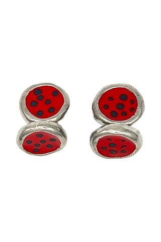 Vintage Todd Oldham Enameled Ladybug Cuff Links