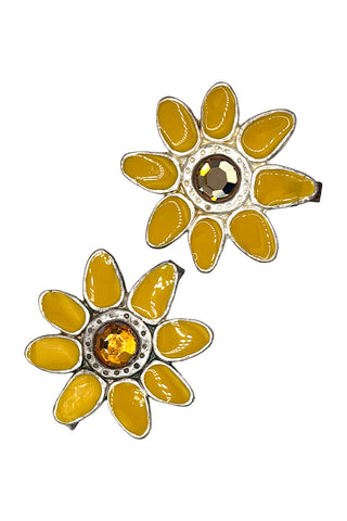 Spring 1996 Lacquered Daisy Barrette Set of 2