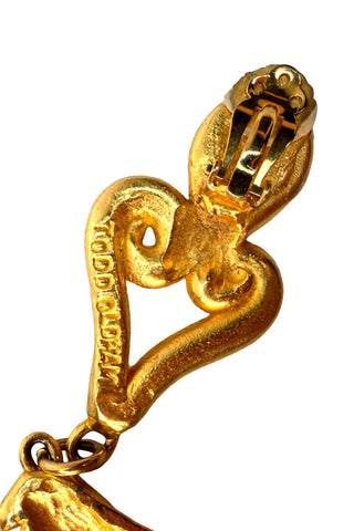 Woven 24 kt Gold Plated Todd Oldham Woven Earrings