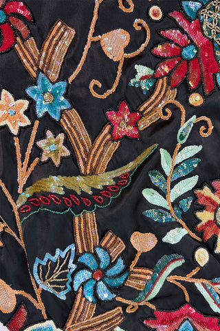 Fall 1997 Todd Oldham "Crewel Work" Hand Embroidered and Beaded Skirt