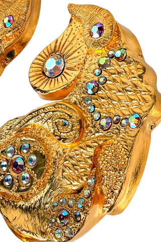 24 kt Gold Plated Paisley Belt Buckle