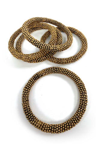 24 kt Ebonized Gold Plated Bangles | Set of 2