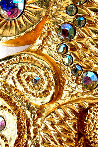 24 kt Gold Plated Paisley Belt Buckle