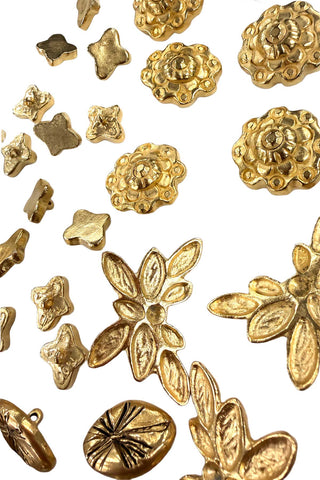 80 Piece 24 kt Gold Plated Todd Oldham Button Collection