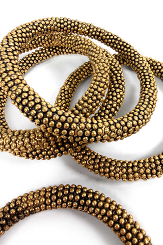 24 kt Ebonized Gold Plated Bangles | Set of 2