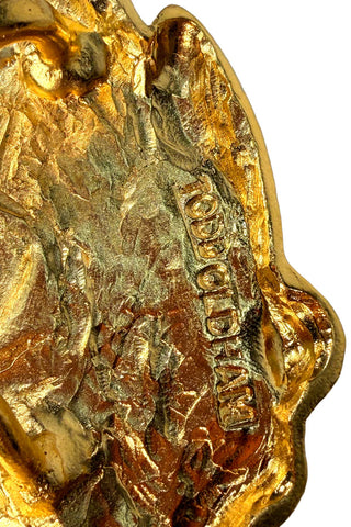 24 kt Gold Plated Paisley Belt Buckle