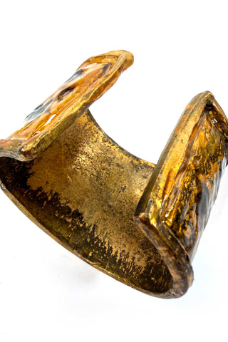 24k Gold Leopard Print Bracelet Cuffs