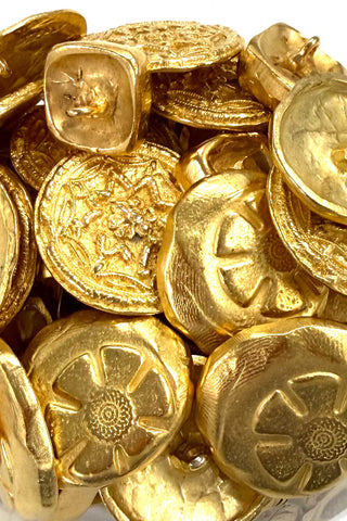 80 Piece 24 kt Gold Plated Todd Oldham Button Collection