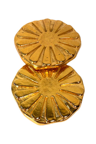 24 kt Gold Plated Flower Dot Belt Buckle