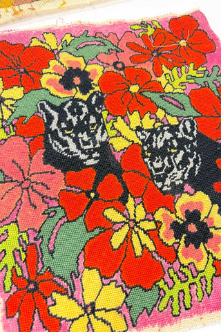 Vintage 1940s-1970s Needlepoint Trio