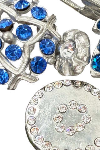 Silver Plated and Swarovski Crystal Button Grab Bag