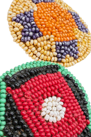 8 Piece 1994 Hand Beaded and Embroidered Big Button Set
