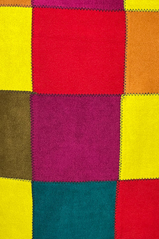 Fall 1991 Todd Oldham Ultrasuede Patchwork Skirt