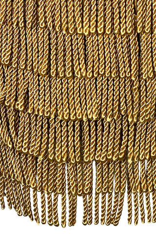 Fall 1992 Todd Oldham Tiered Gold Fringe Skirt