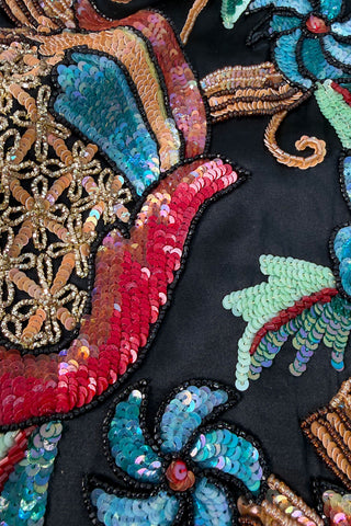 Fall 1997 Todd Oldham "Crewel Work" Hand Embroidered and Beaded Skirt
