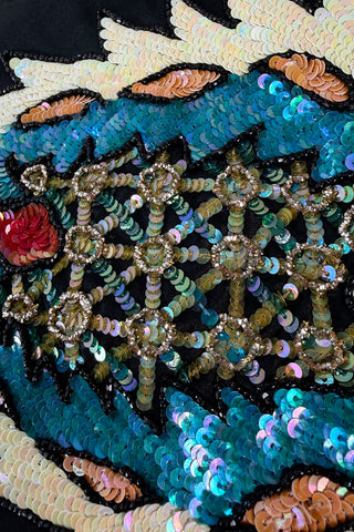 Fall 1997 Todd Oldham "Crewel Work" Hand Embroidered and Beaded Skirt