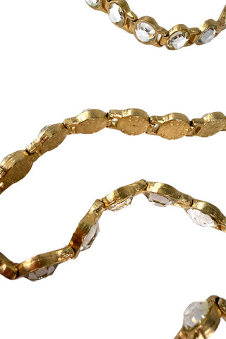 Spring 1997 Signed 24kt Gold Plated Crystal Jewelry Belt