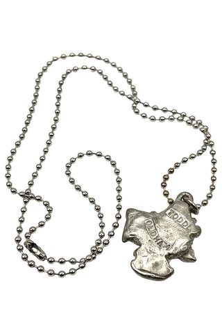 1993 Silver Plated Dog Charm Necklace With Swarovski Crystal