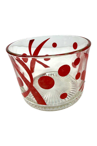 Hazel Atlas Red Dots and Streamers Ice Bucket