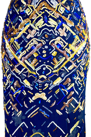 Fall 1998 Todd Oldham Beaded Chiffon Triple Layer Skirt