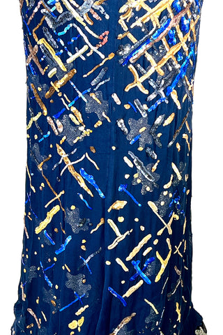 Fall 1998 Todd Oldham Beaded Chiffon Triple Layer Skirt